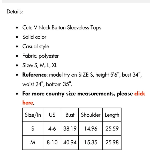 White sleeveless top - Picture 6 of 6